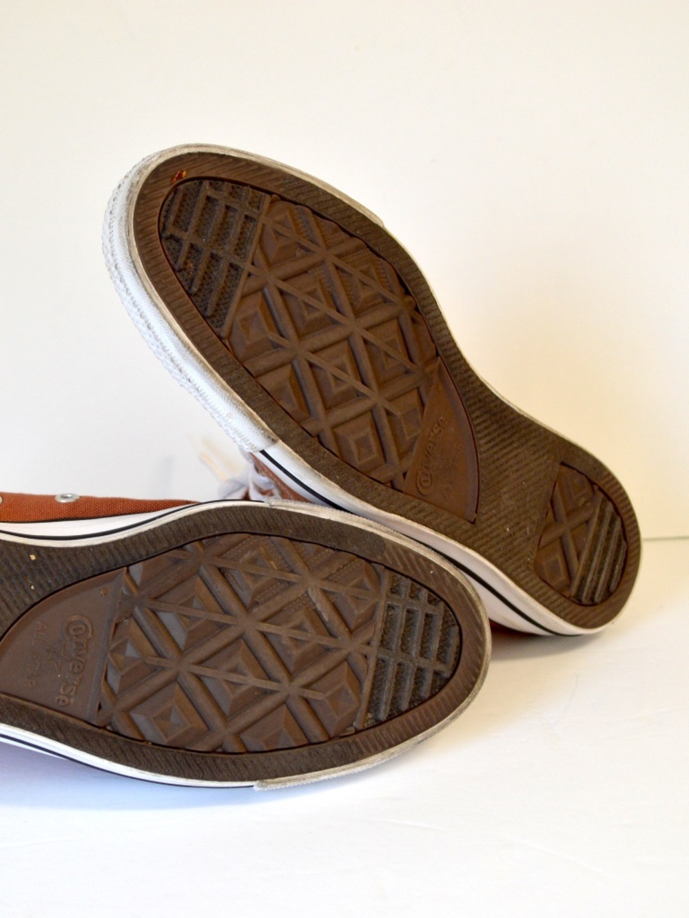 converse all Star brown sneaker shoes canvas chuck hi woman size 8.5 - Picture 8 of 10